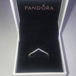 Pandora Silver Wishbone Ring